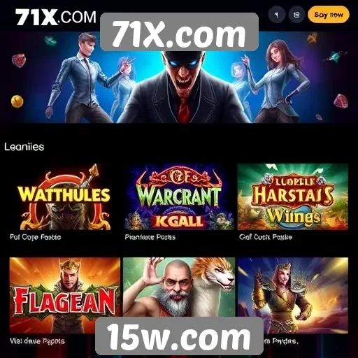 Principais jogos disponíveis na plataforma 71X.com
